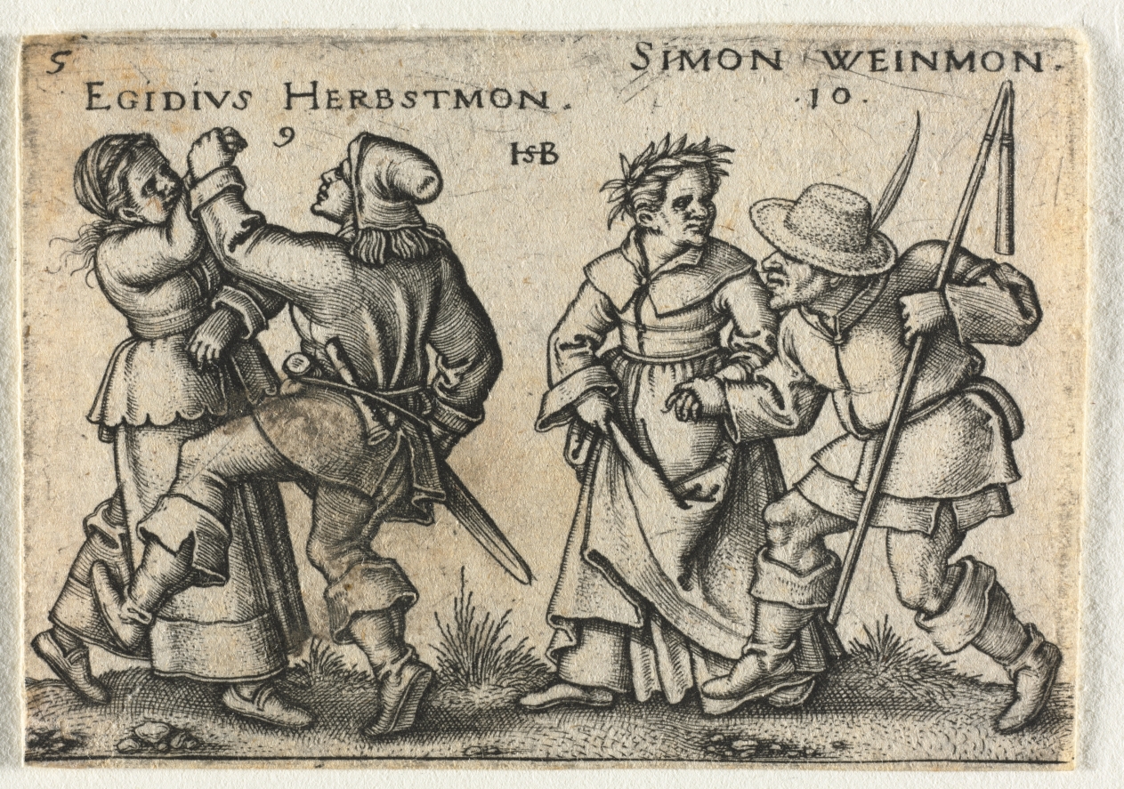 The Peasant Wedding or the Twelve Months:  9-Egidius Herbstmon 10-Simon Weinmon
