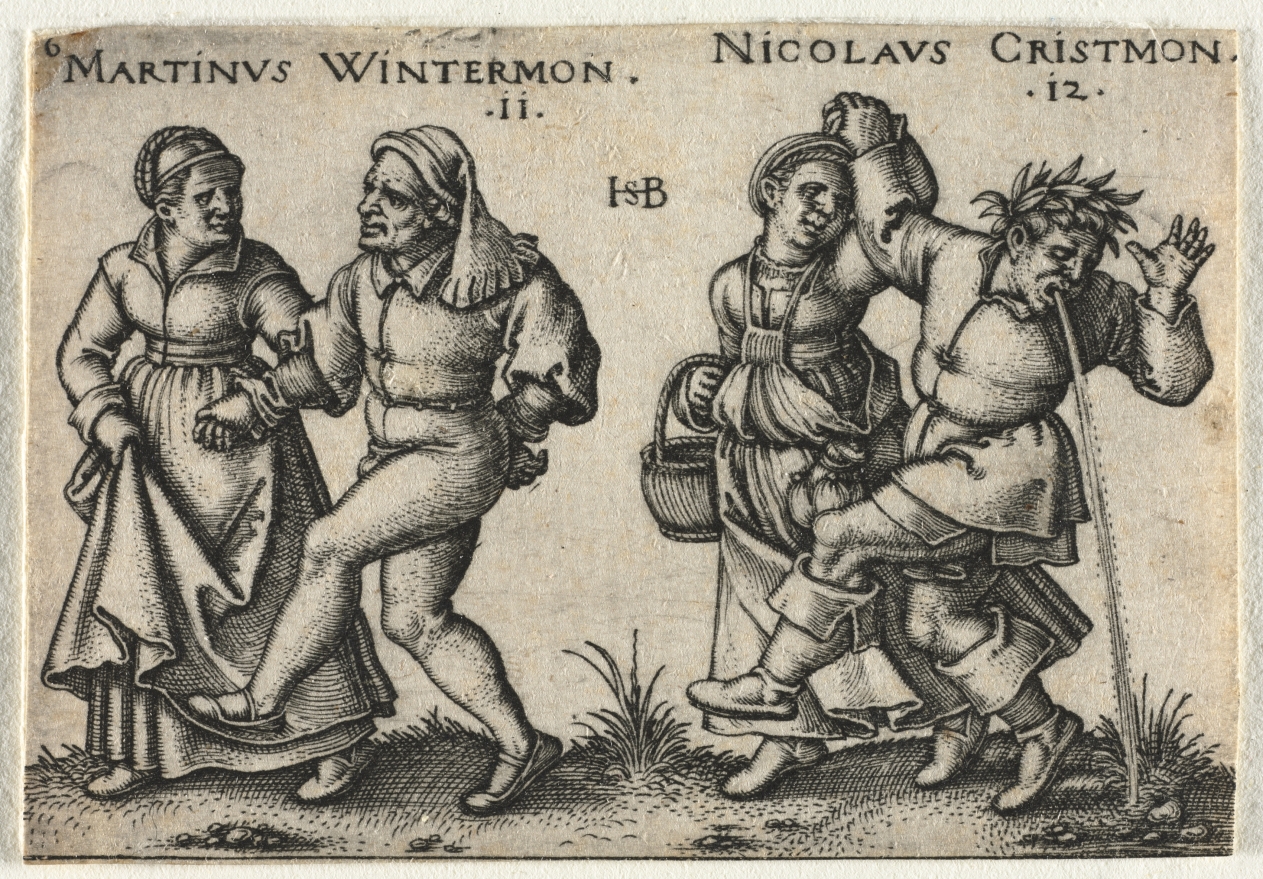 The Peasant Wedding or the Twelve Months:  11-Martinus Wintermon 12-Nicolaus Cristmon