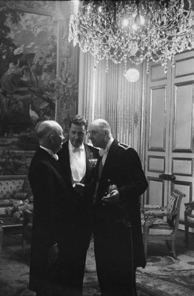 Presidents Dwight D. Eisenhower and Charles de Gaulle Chatting