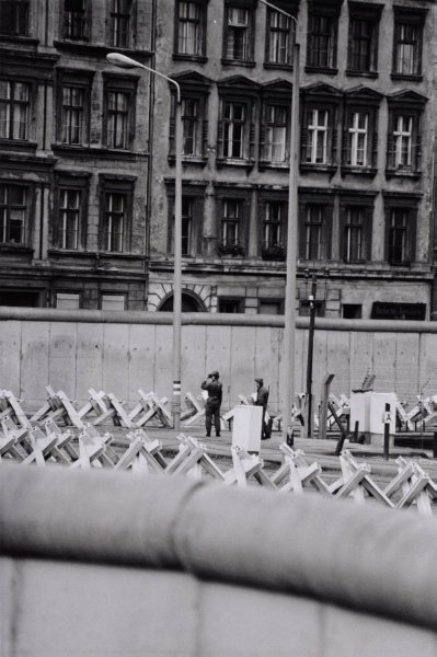 Berlin Wall Patrol Guards Looking Through Binoculars