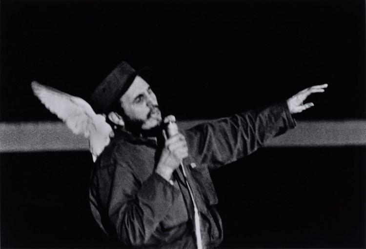 Fidel Castro giving a speech