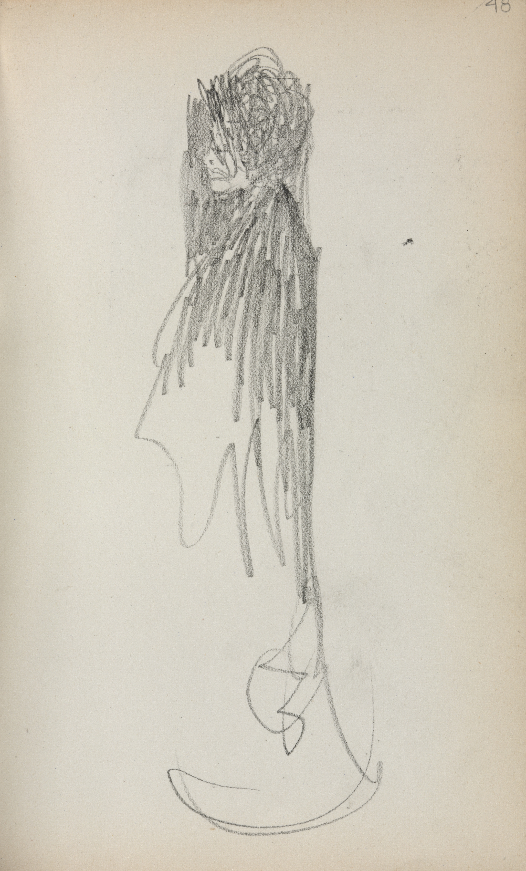 Italian Sketchbook: Standing Woman in profile (page 48)