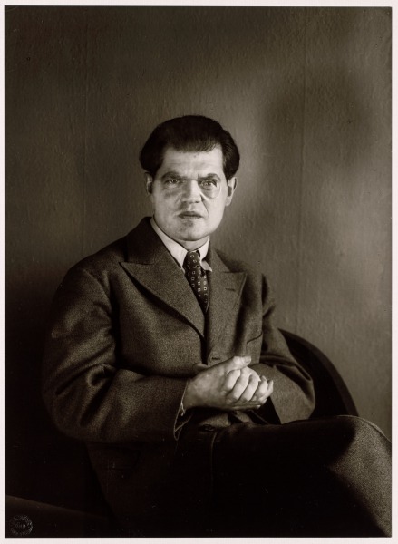 The Dadaist Raoul Hausmann, sitting