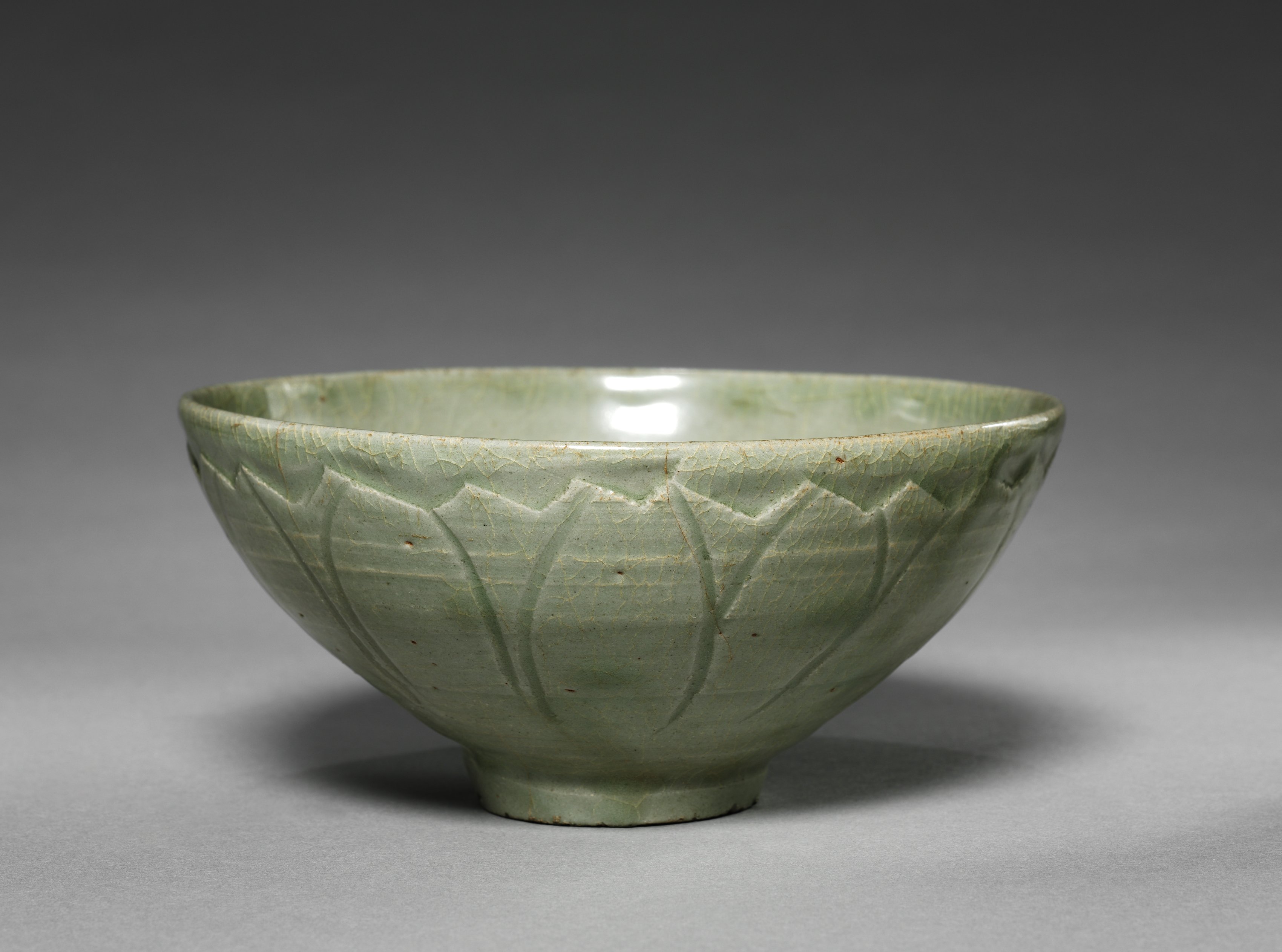 Bowl with Lotus Petal Design in Relief