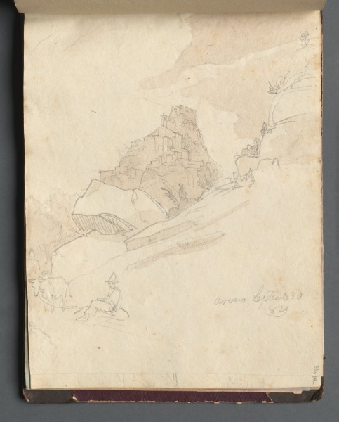 Album with Views of Rome and Surroundings, Landscape Studies, page 33a: "Cervera"