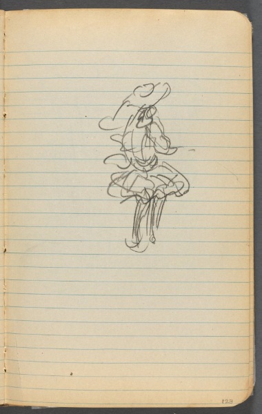 Sketchbook, page 123: Female Figure 