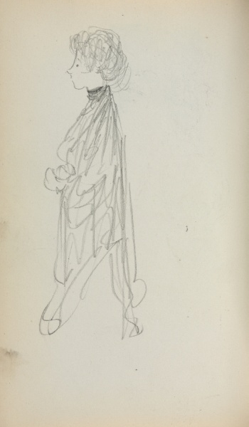Italian Sketchbook: Standing Woman in Profile (page 51)