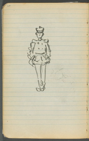 Sketchbook, page 107: Sailor 