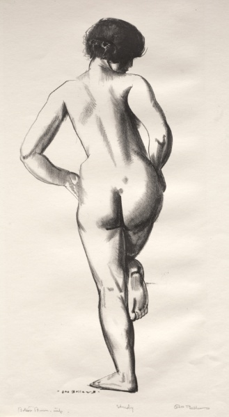 Nude Study, Girl Standing on One Foot
