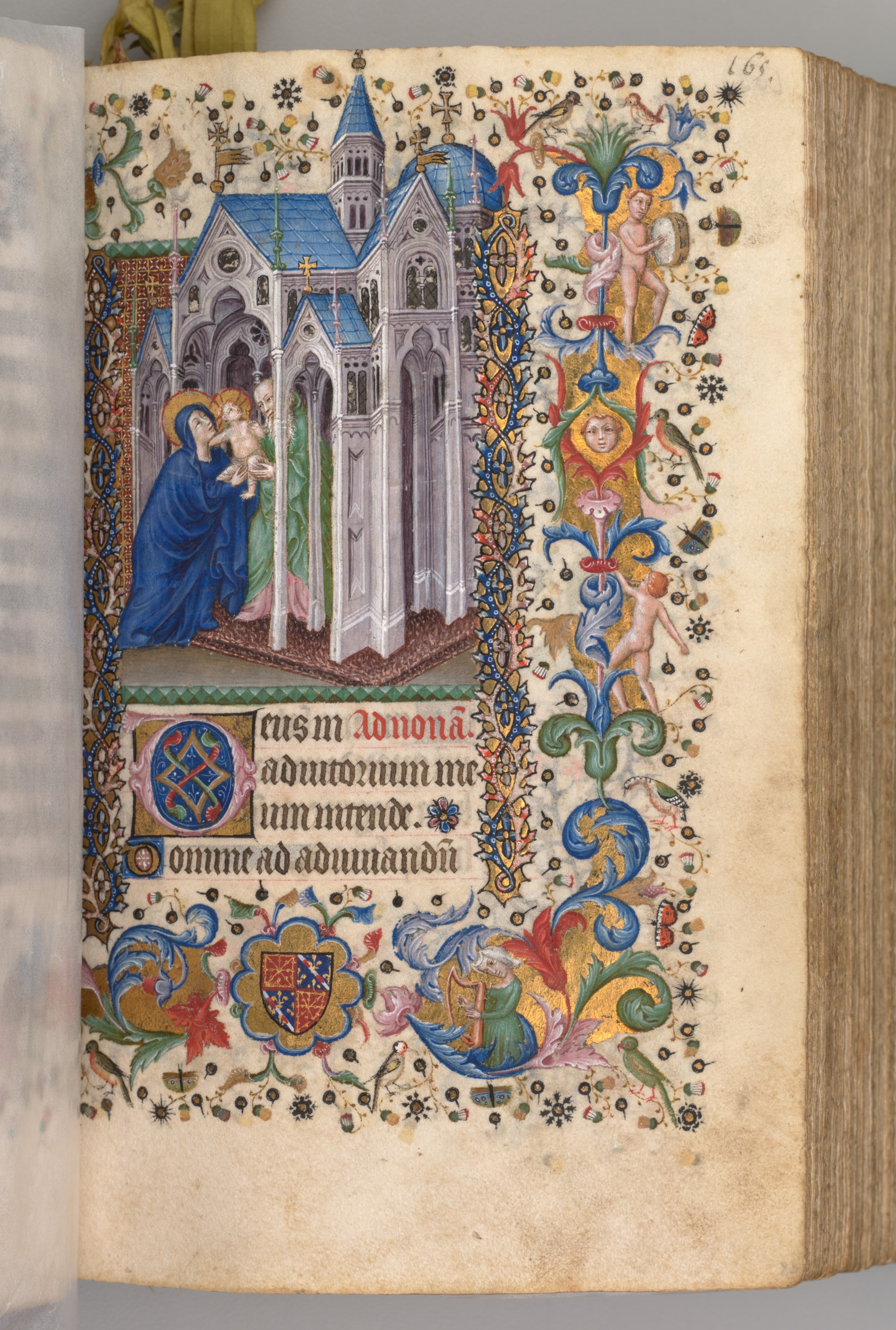 Hours of Charles the Noble, King of Navarre (1361-1425): fol. 82vr, Presentation in the Temple (Nones)