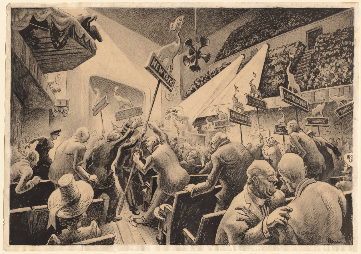 G.O.P. Convention, Cleveland, Thomas Hart Benton, 1936