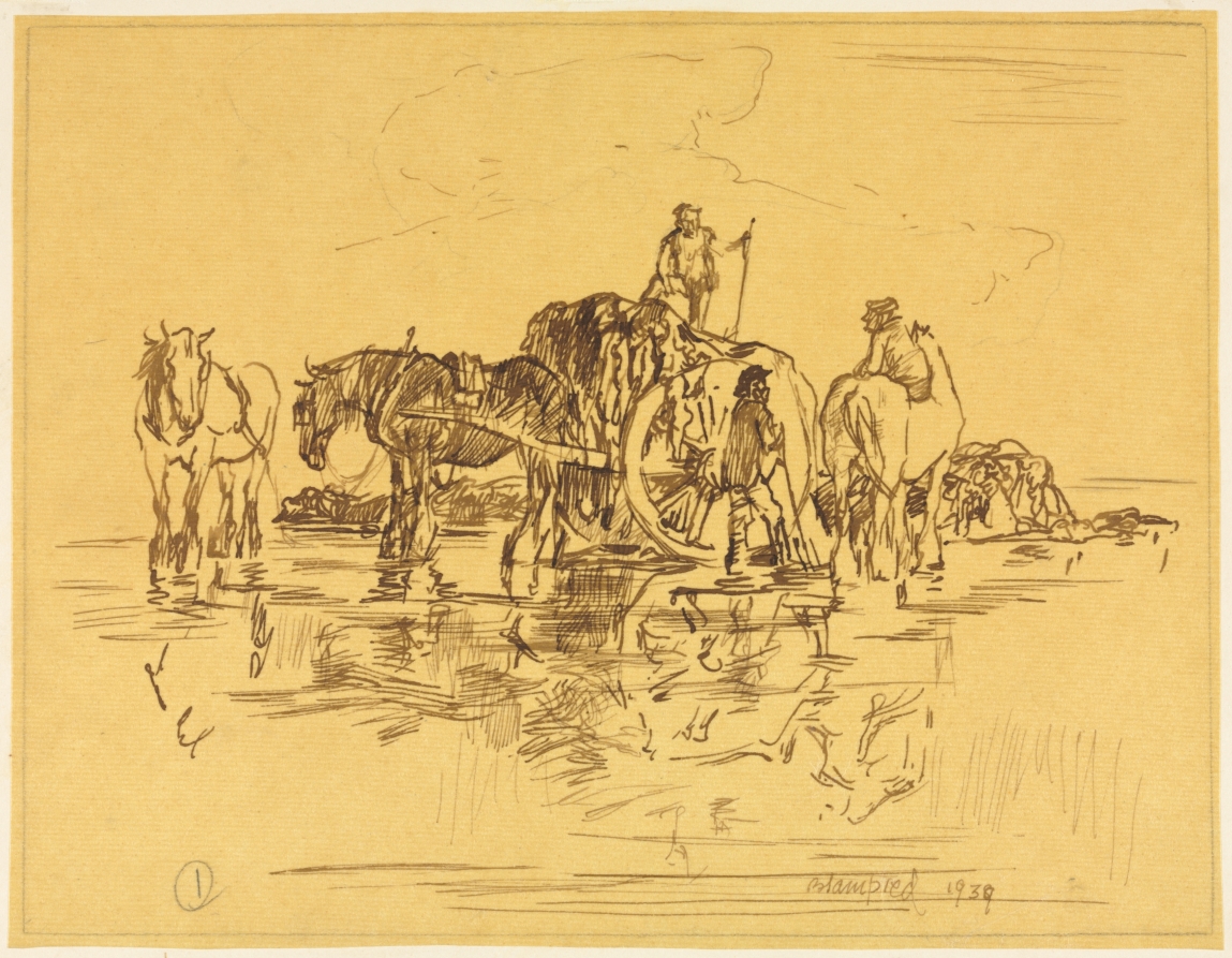 A Jersey Vraic Cart, Edmund Blampied, 1939