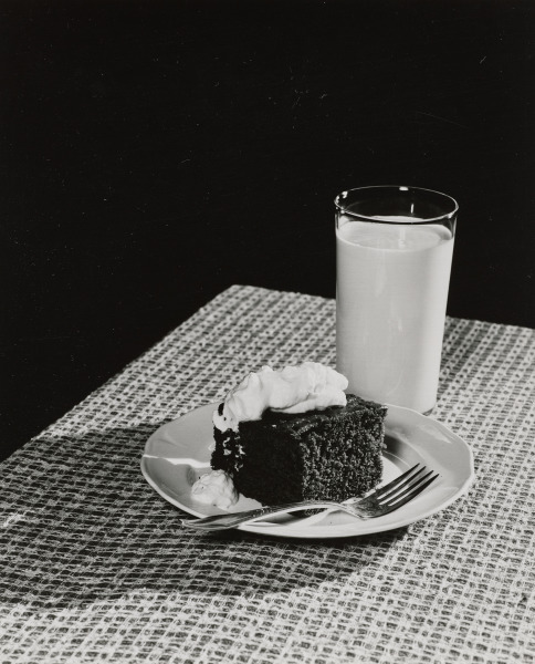 Dairy Advertisement (Glass of Milk with Slice of Cake)
