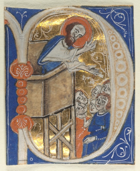 Historiated Initial Excised from a Bible (set of nine)