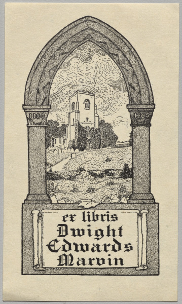 Bookplate: Dwight Edwards Marvin