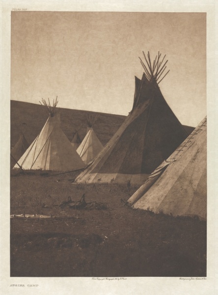 Portfolio V, Plate 175: Atsina Camp