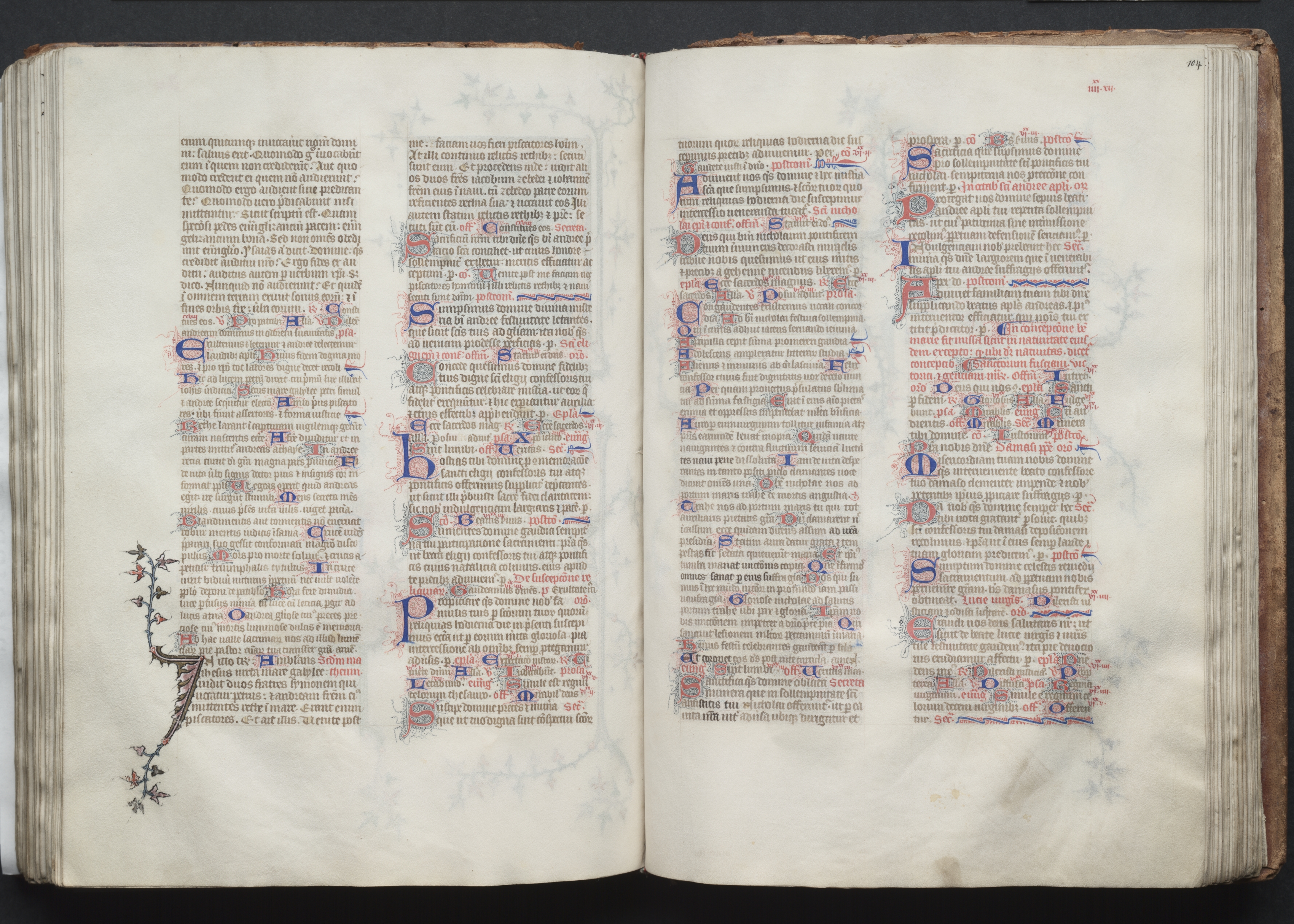 The Gotha Missal:  Fol. 104r, Text