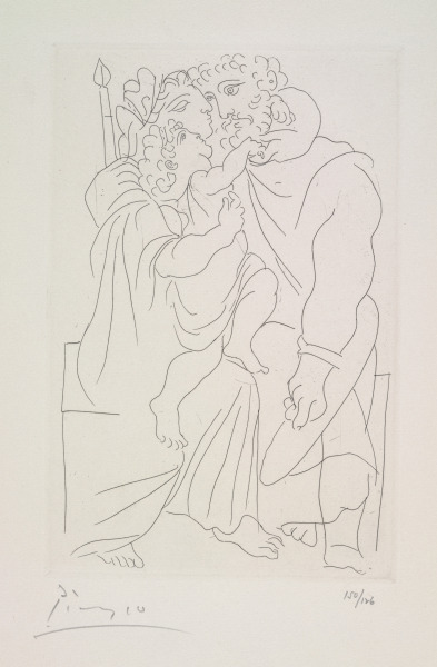 Aristophanes' Lysistrata:  No. 2 -  The reunion of Kinesias with Myrrhina and their child