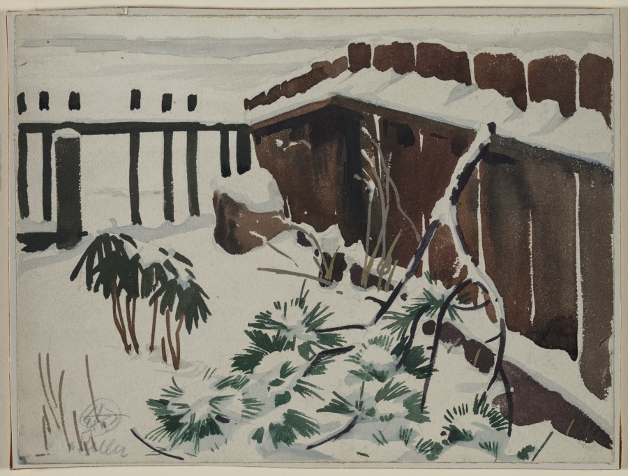 Fence Corner in Winter, Northern Ohio, Henry Keller, c. 1891–1949