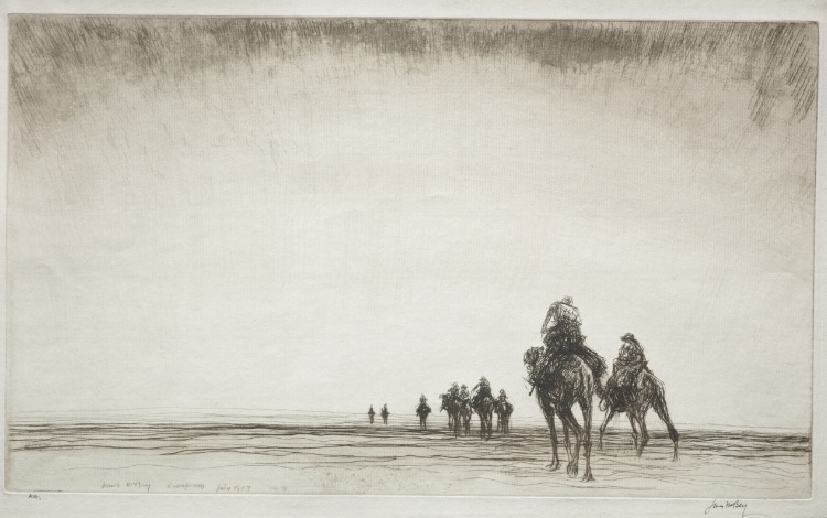 Dawn:  The Camel Patrol Setting Out