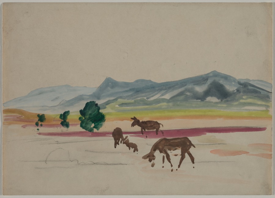 Santa Fe Railroad Window Sketch, Henry Keller, c. 1891–1949