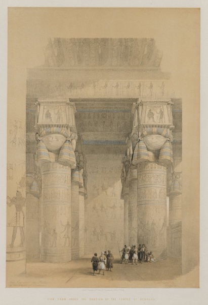 Egypt and Nubia, Volume II: View from Under the Portico of the Temple of Dendera