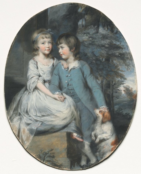 Cropley Ashley-Cooper (Later 6th Earl of Shaftesbury) with His Sister Mary Anne Ashley-Cooper, Later Lady Sturt of Crichel