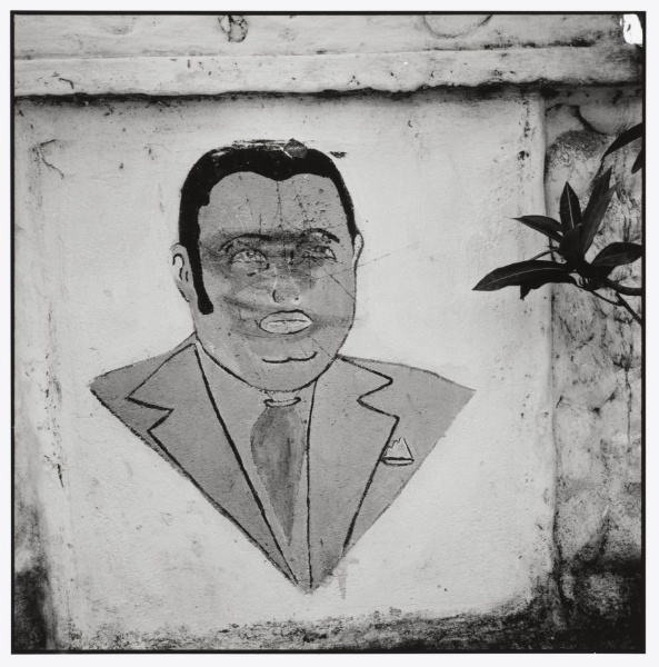 Papa Doc. Defaced Mural in Leogane