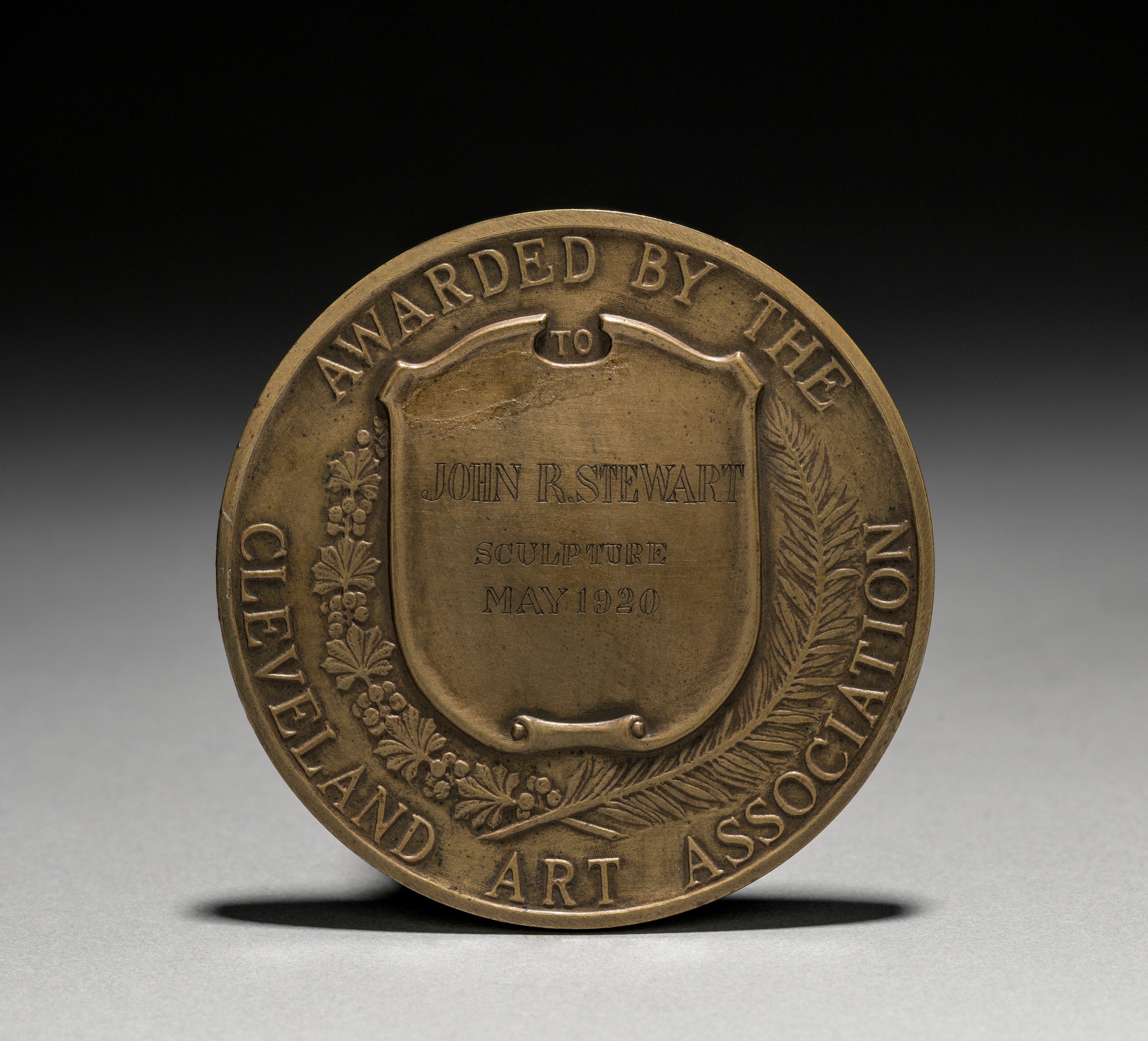 Medal: Awarded for First Prize in Sculpture, May Show, 1920 (reverse)
