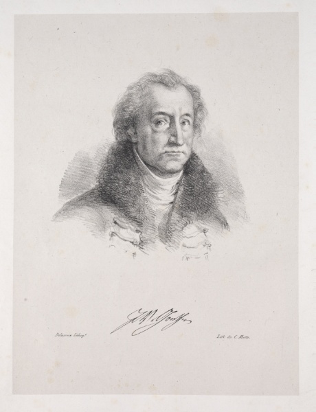 Illustrations for Faust:  Frontispiece - Portrait of Johann Wolfgang von Goethe