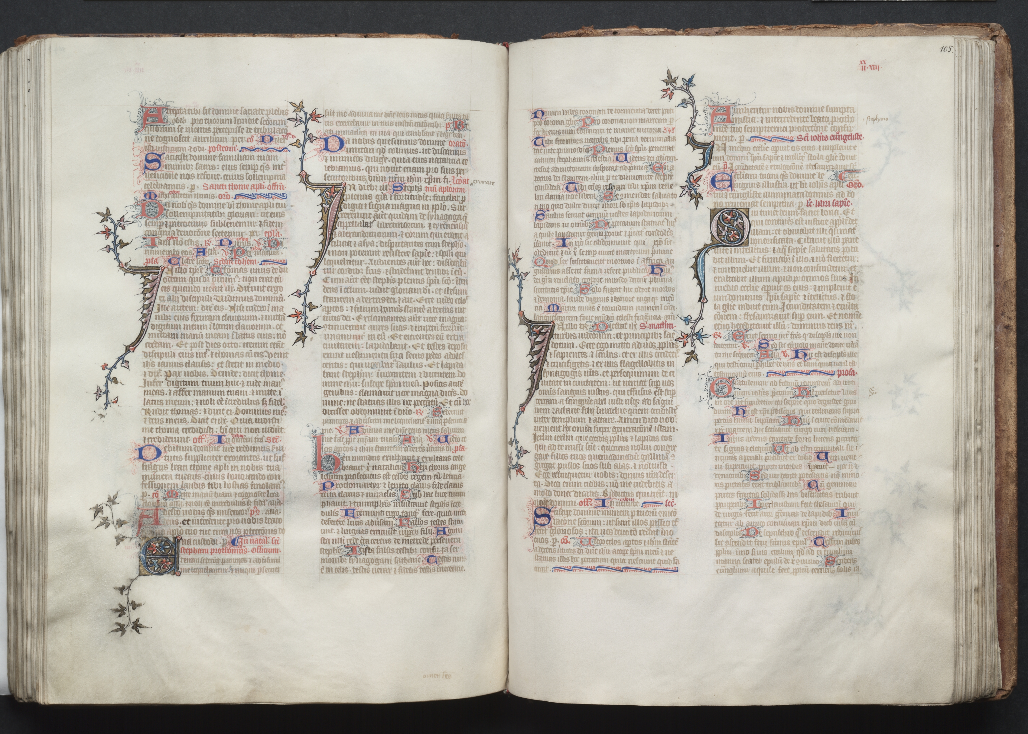 The Gotha Missal:  Fol. 104v, Text