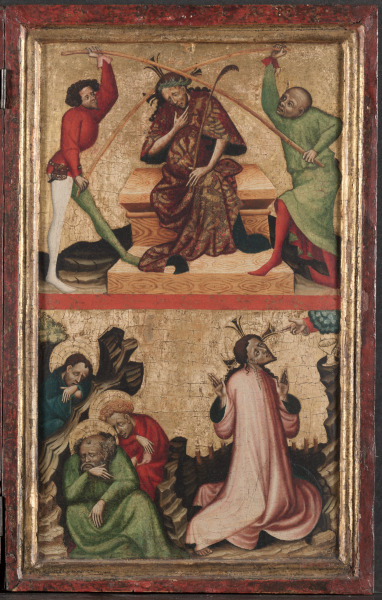 Diptych with the Passion of Christ (right wing): Crowning with Thorns and Agony on the Garden 