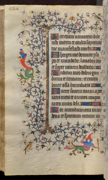 Hours of Charles the Noble, King of Navarre (1361-1425): fol. 112v, Text