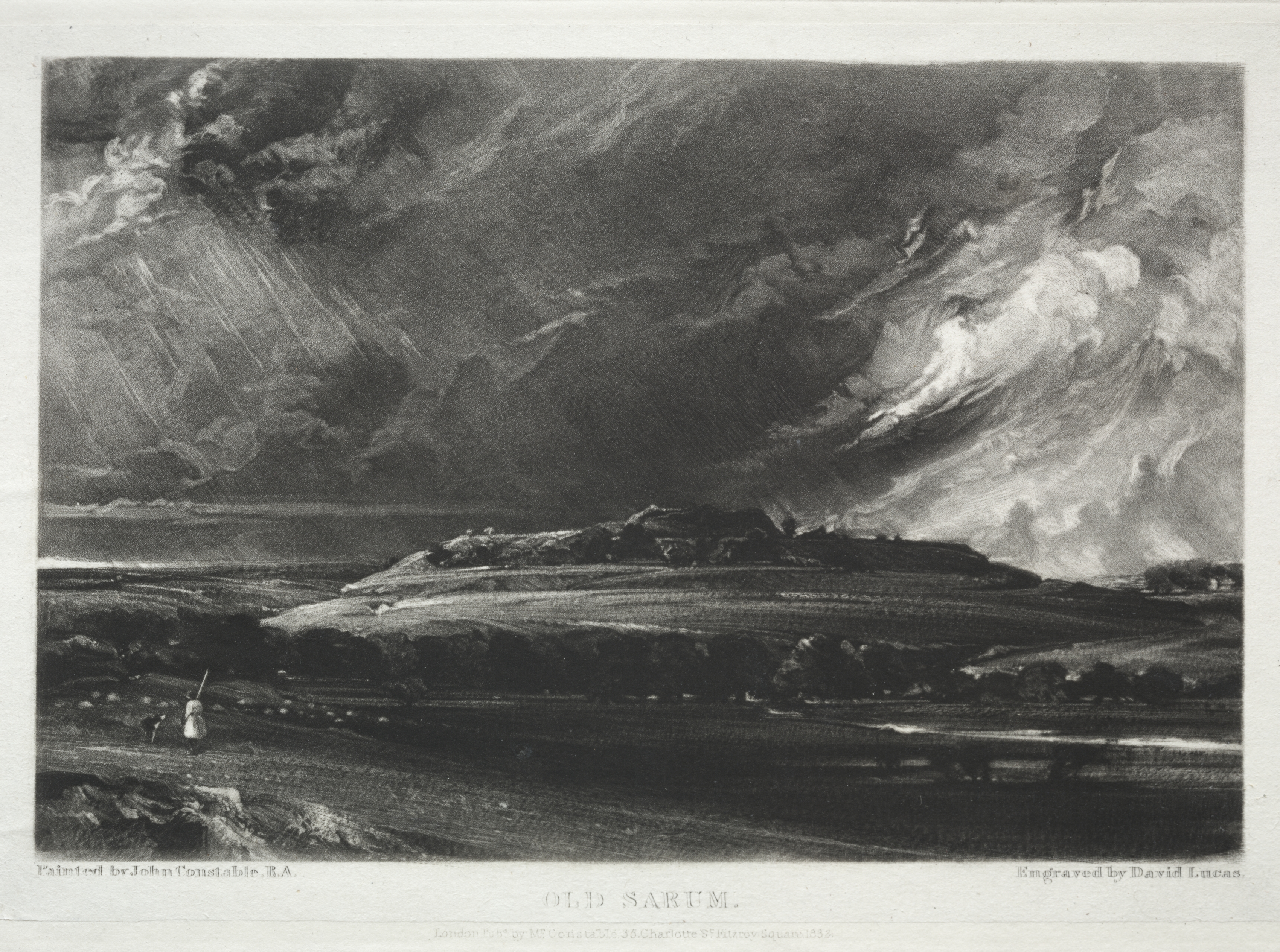 Various Subjects of Landscape, Characteristic of English Scenery from Pictures Painted by John Constable, R.A.:  Old Sarum