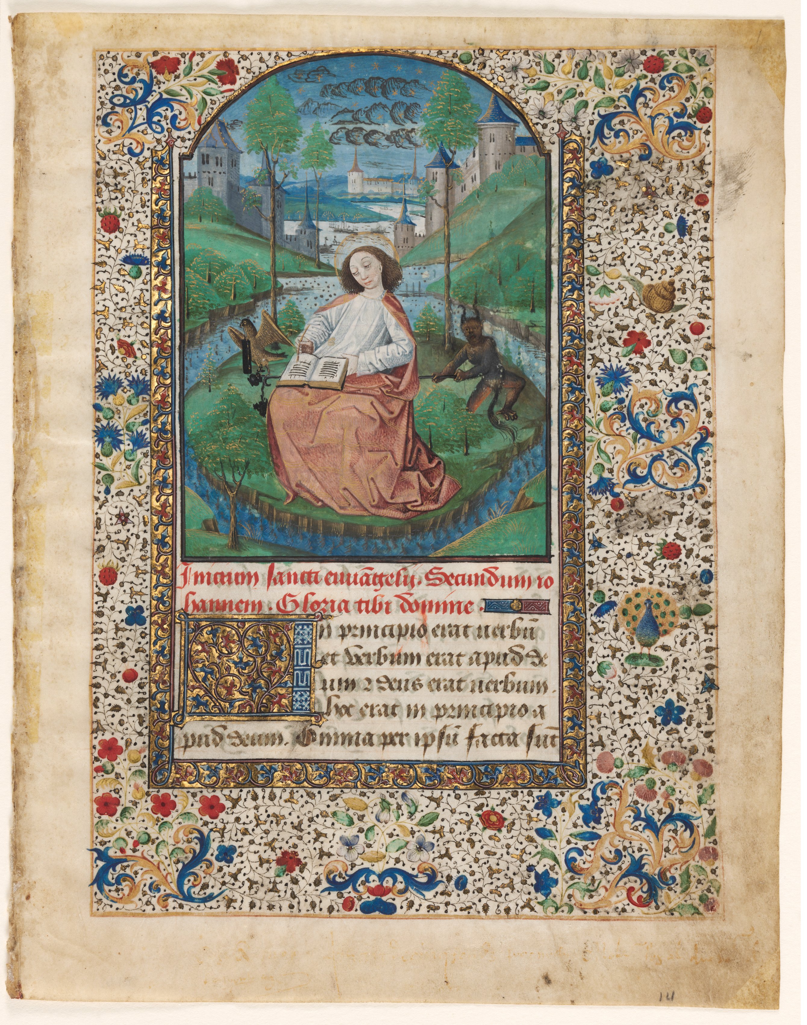 Leaf from a Book of Hours: John on Patmos (1 of 2 Excised Leaves)