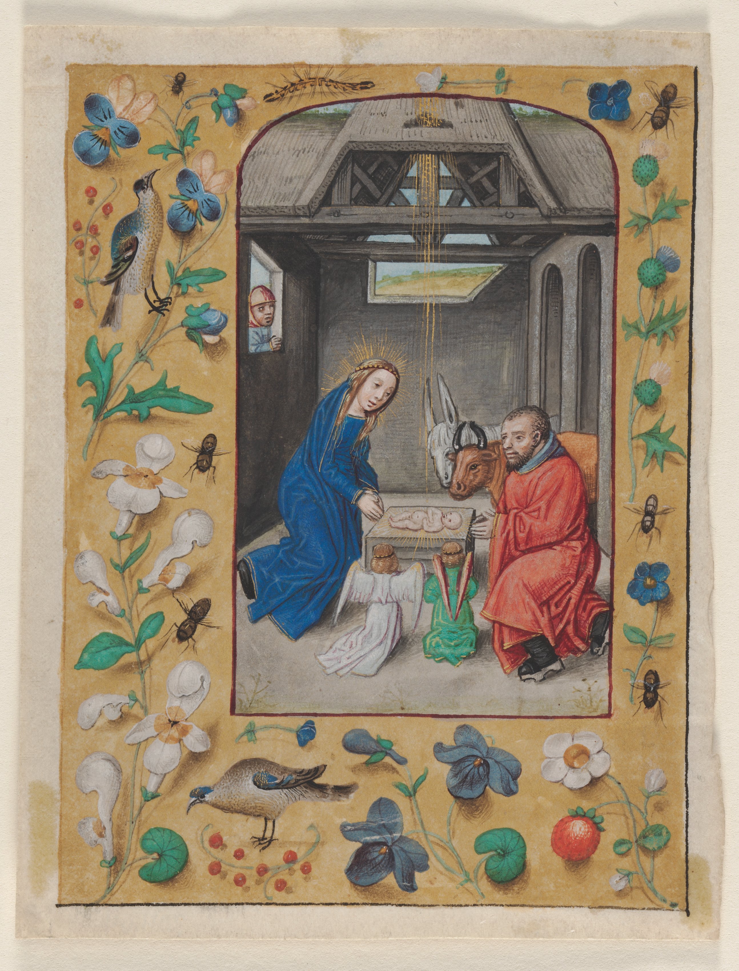 Leaf Excised from a Book of Hours: The Nativity