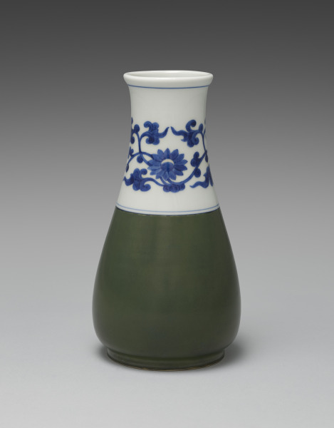 Flower Vase with Floral Scroll