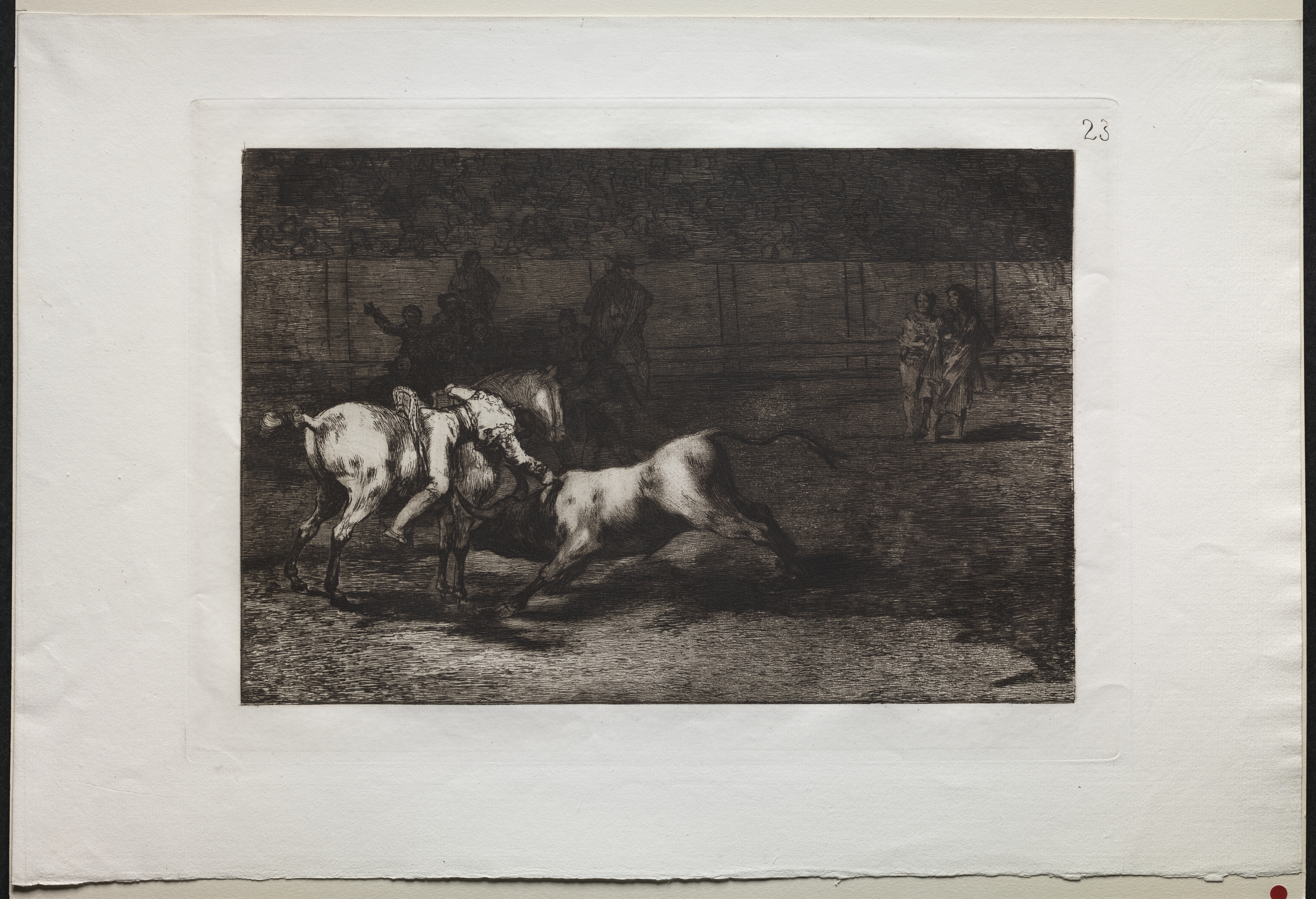 Bullfights:  Mariano Ceballos, Alias the Indian, Kills the Bull From his Horse