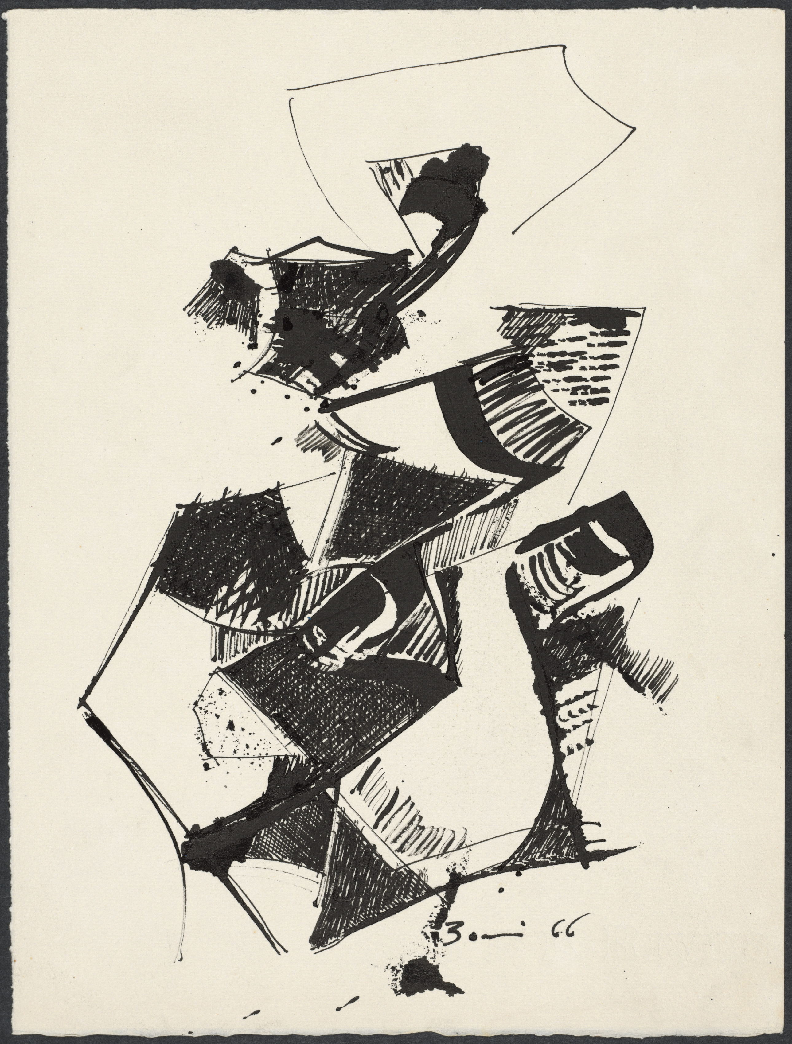 Untitiled: Sketch for Print Club Publication label, no. 44, 1966