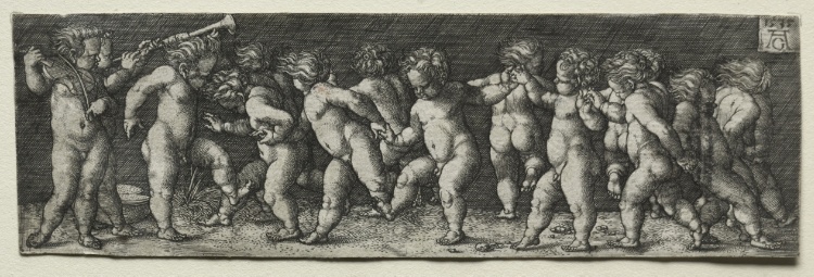 Fifteen Nude Children Dancing
