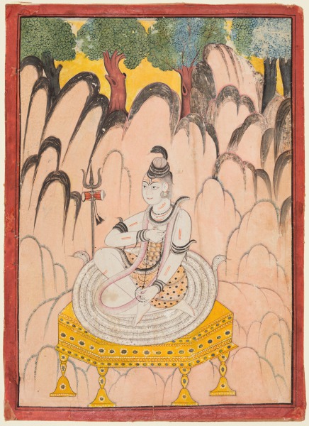 Shiva Seated on a Throne in a Landscape