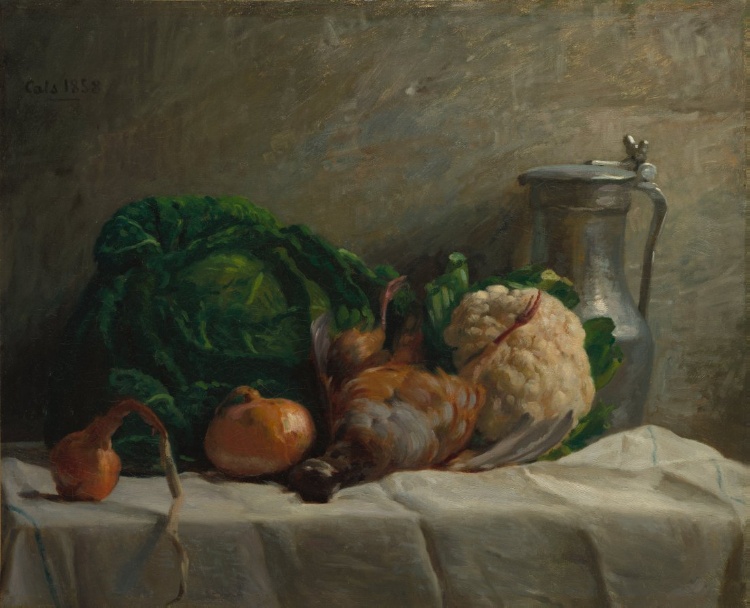 Still Life with Vegetables, Partridge, and a Jug