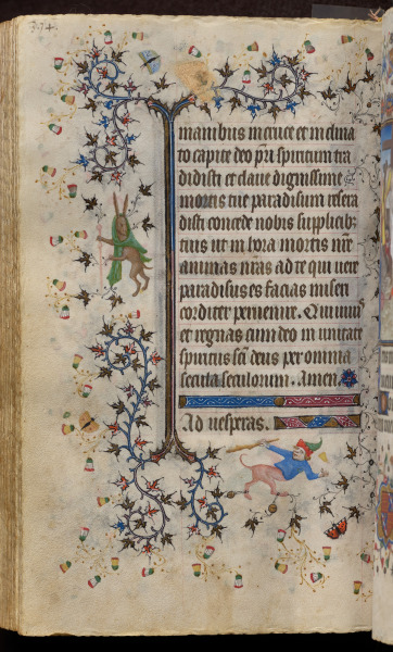 Hours of Charles the Noble, King of Navarre (1361-1425): fol. 191v, Text