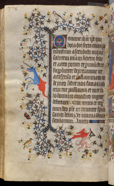 Hours of Charles the Noble, King of Navarre (1361-1425): fol. 184v, Text