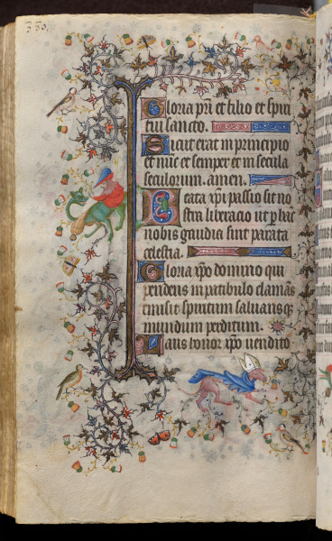 Hours of Charles the Noble, King of Navarre (1361-1425): fol. 185v, Text