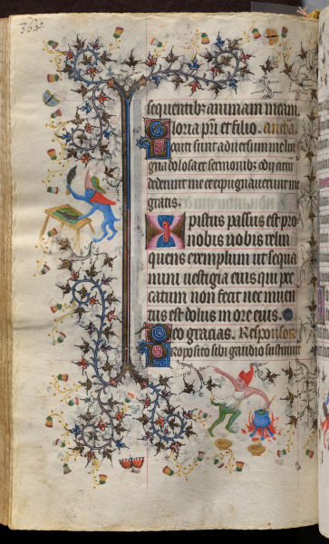 Hours of Charles the Noble, King of Navarre (1361-1425): fol. 177v, Text