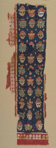 Border of Heads and Palmettes from a Large Hanging
