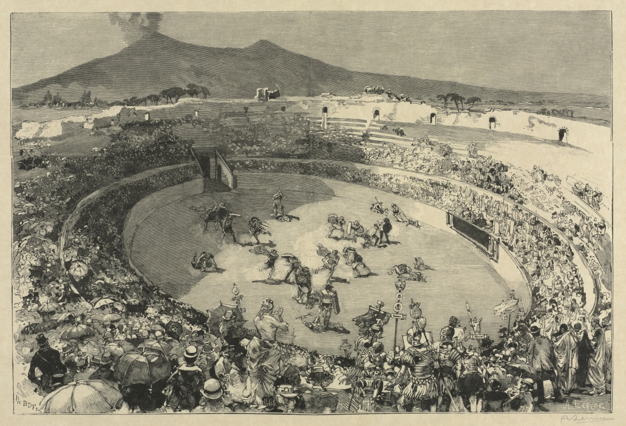 Italy. The Festival of Pompei, The circus of gladiators 
