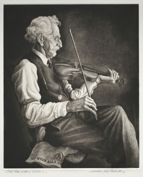 Old Man with Violin