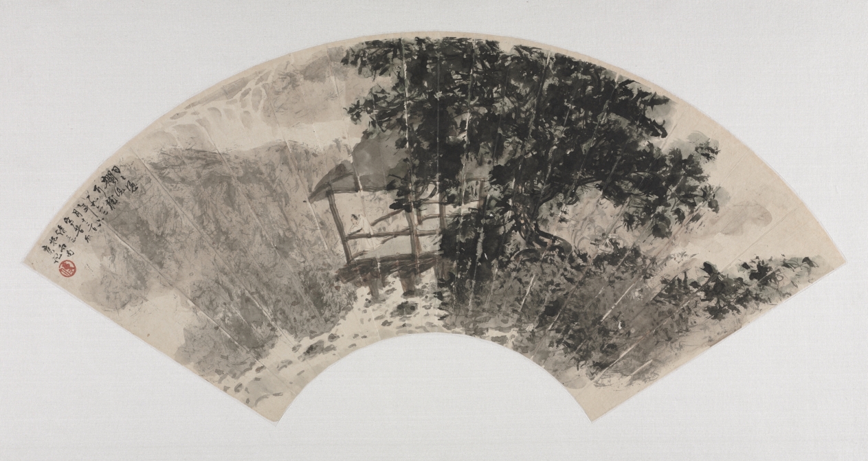 Leaf 2: Listening to the Waterfall, Fu Baoshi, 1962